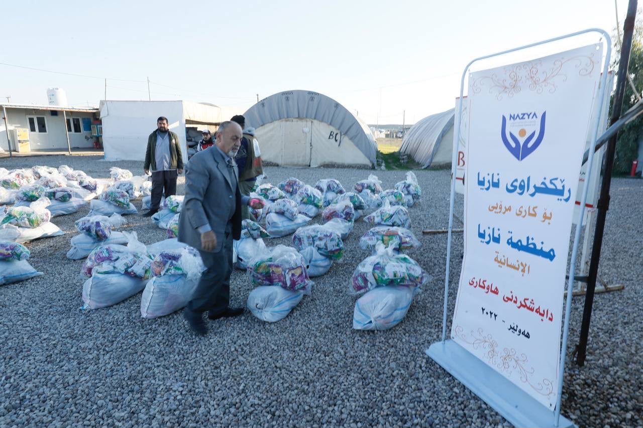 Nazya Humanitarian Aid distributing essential aid packages to families in Kurdistan Region, Iraq